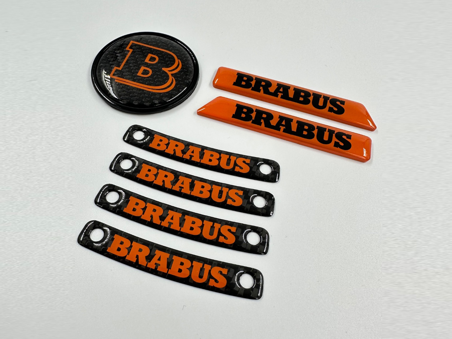 Brabus ORANGE Badge Logo Emblem Set for Mercedes-Benz W463A W464 G-Class
